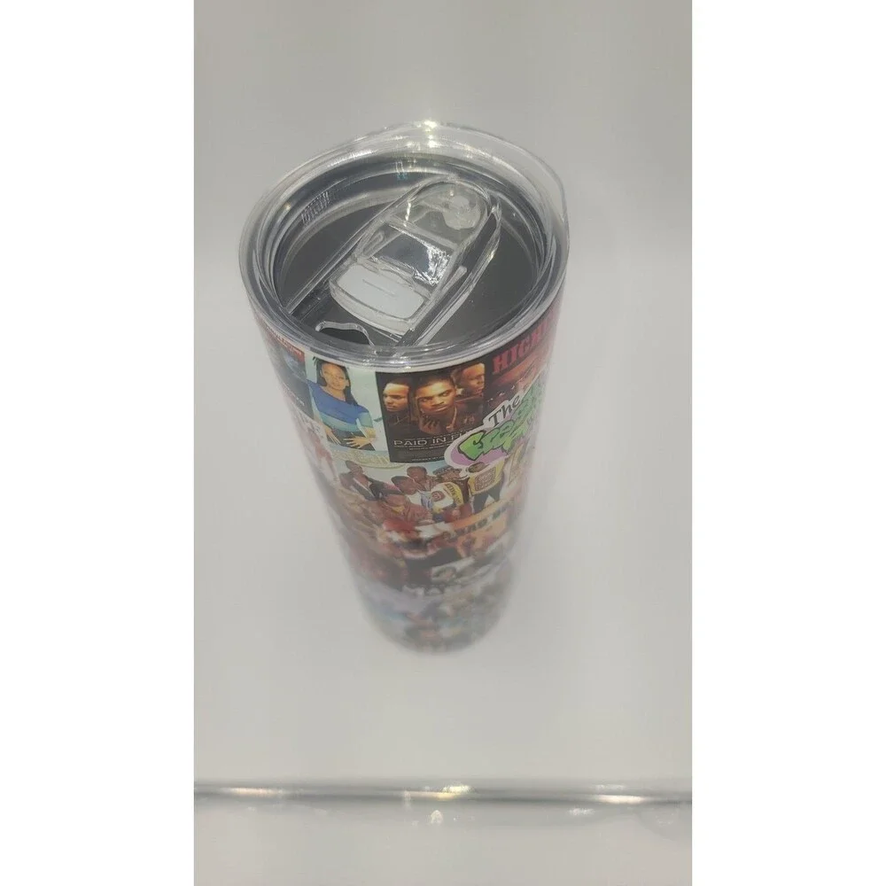 Black Cinema & Music Collage 20oz Stainless Steel Tumbler Mug